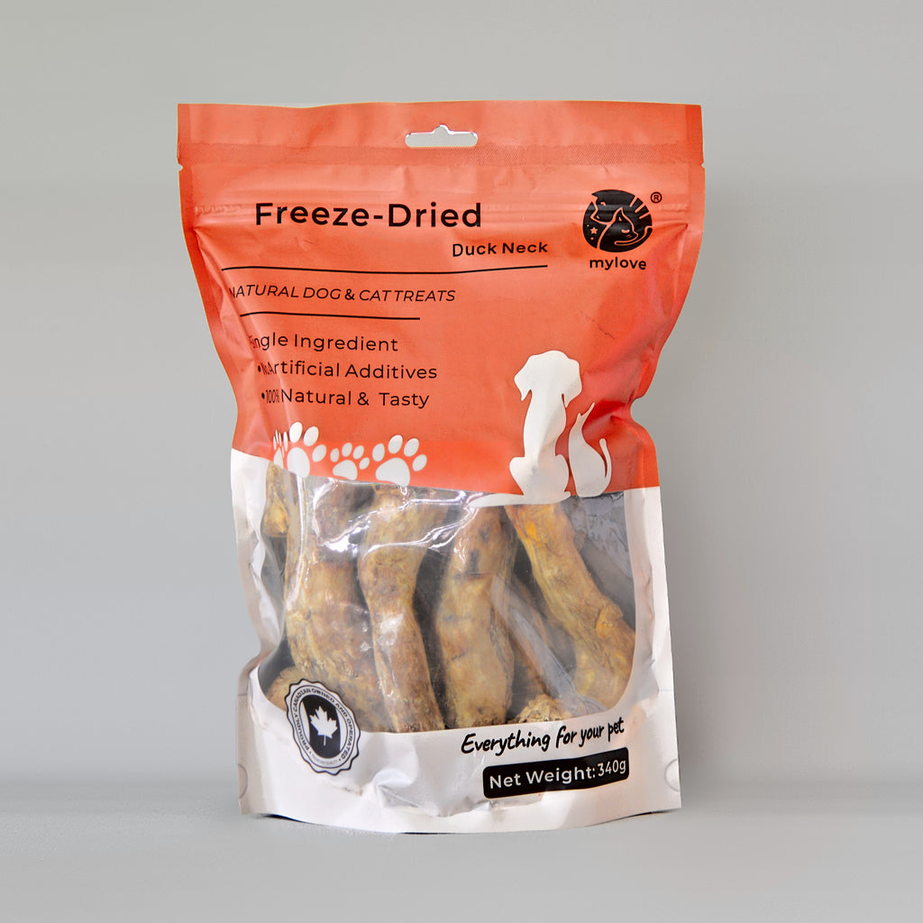 Freeze-Dried Duck Necks for Dogs & Cats – 340 g