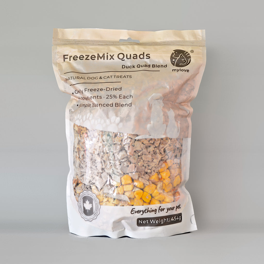 FreezeMix Quads Duck Quad Blend for Dogs & Cats – 454 g