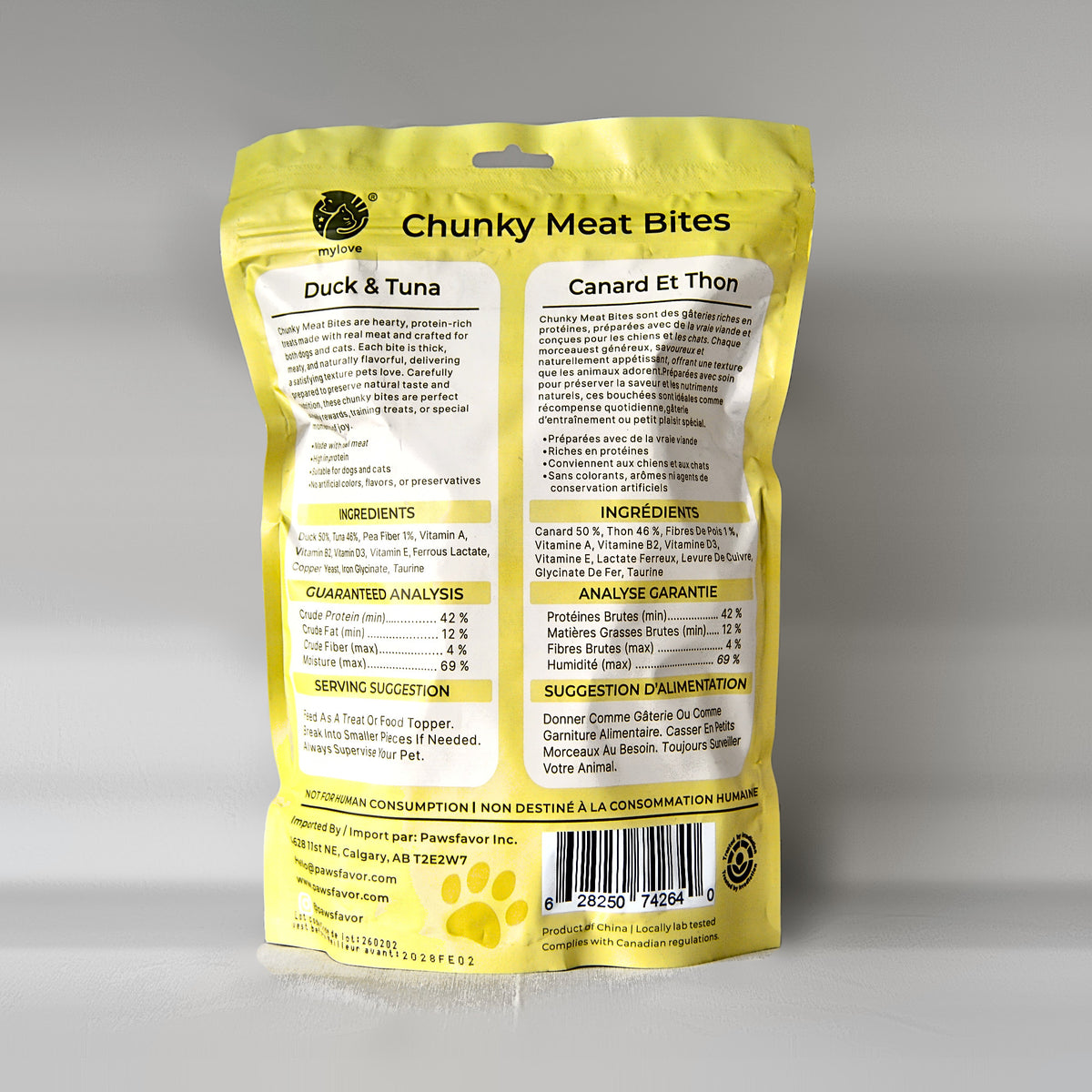 Chunky Meat Bites Duck & Tuna for Dogs & Cats – 30 × 15 g
