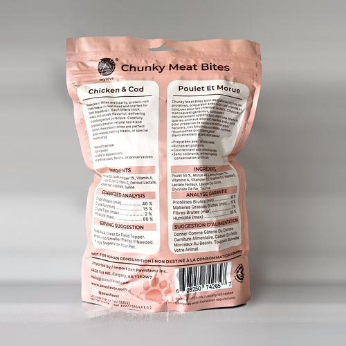Chunky Meat Bites Chicken & Cod for Dogs & Cats – 30 × 15 g