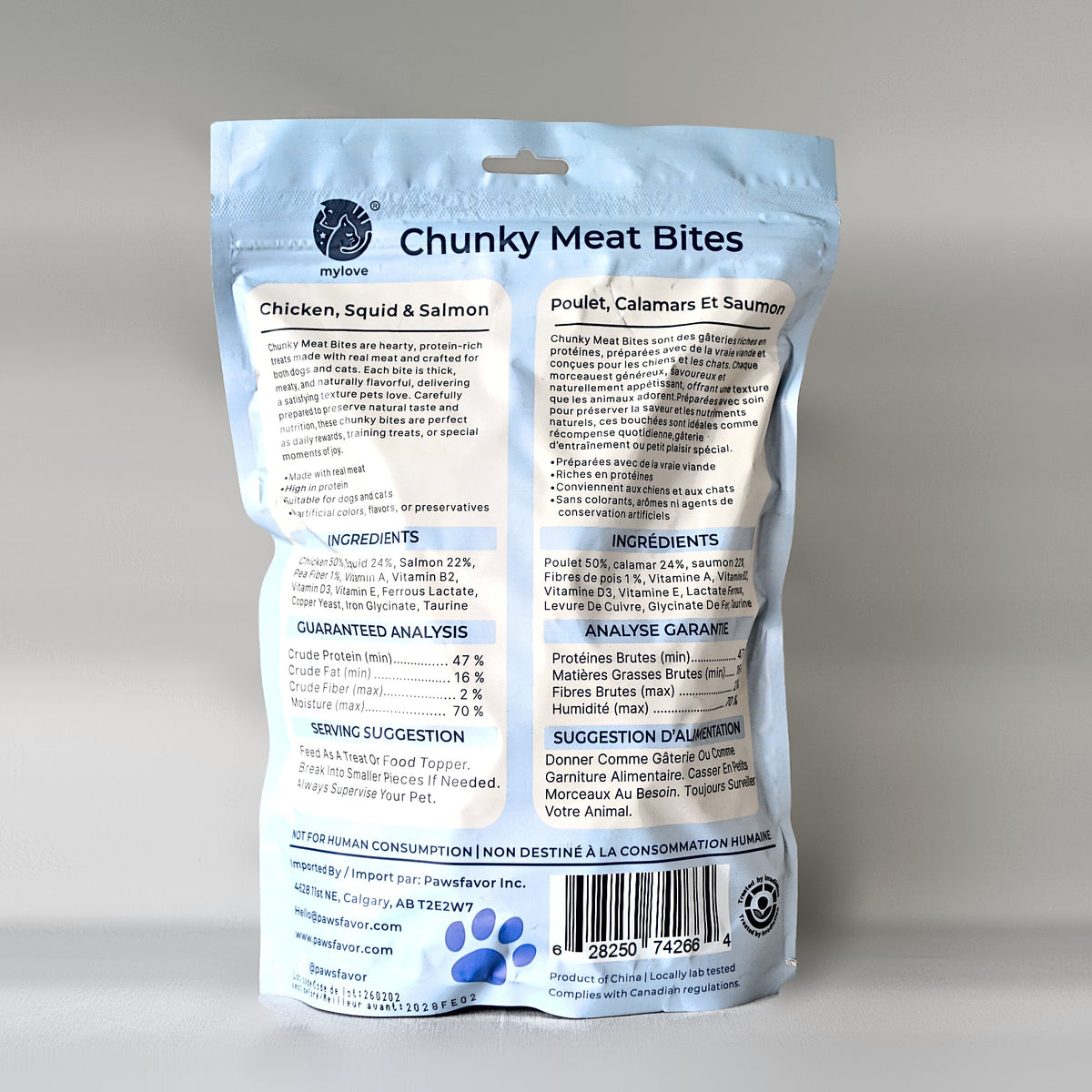 Chunky Meat Bites Chicken, Squid & Salmon for Dogs & Cats – 30 × 15 g