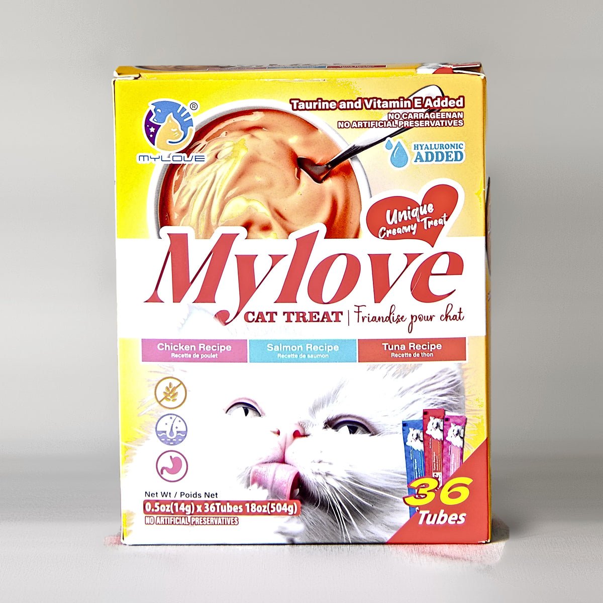 Creamy Cat Treats Variety Pack – Chicken, Salmon & Tuna – 36 × 14 g