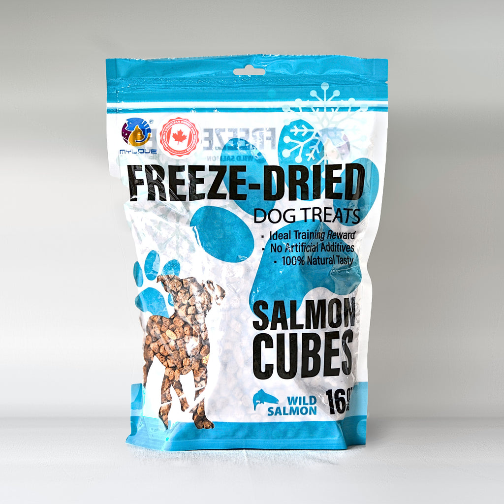 Freeze-Dried Salmon Cubes for Dogs & Cats – 454 g