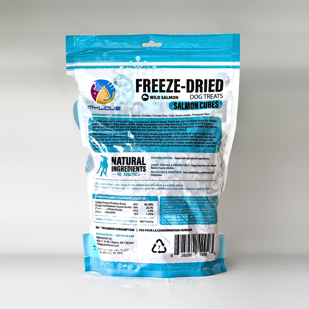 Freeze-Dried Salmon Cubes for Dogs & Cats – 454 g