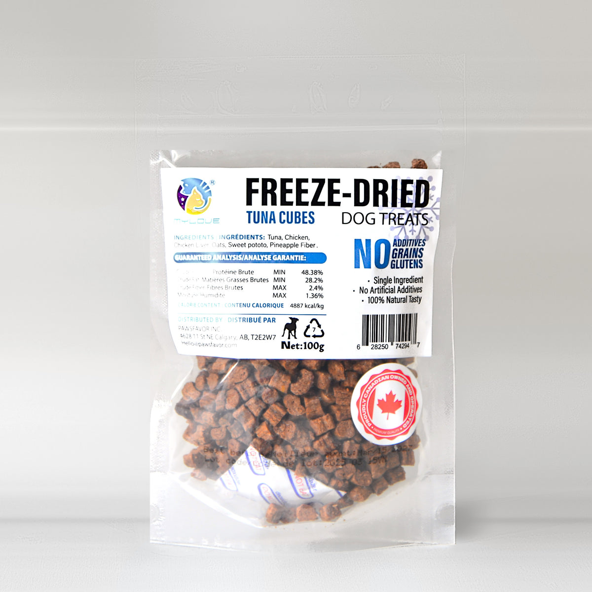 Freeze-Dried Tuna Cubes for Dogs & Cats – 100 g