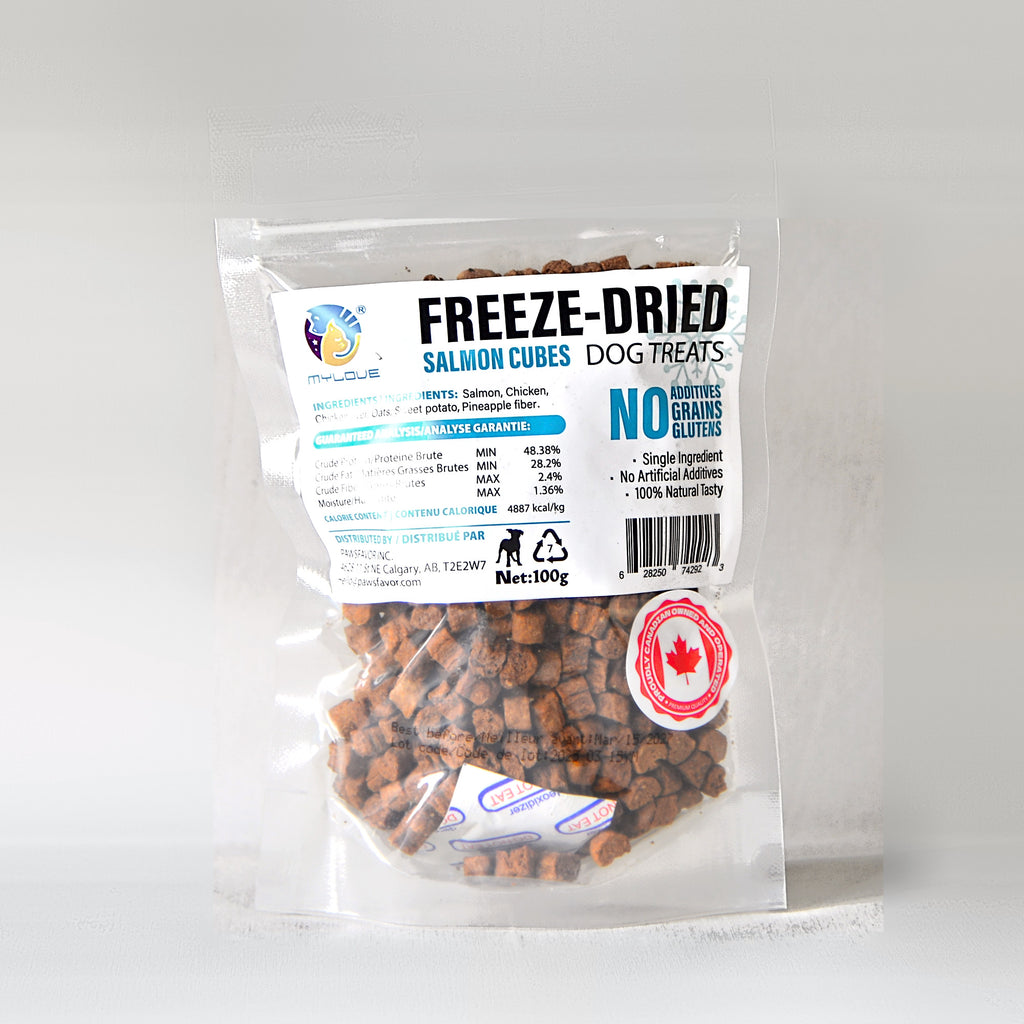 Freeze-Dried Salmon Cubes for Dogs & Cats – 100 g