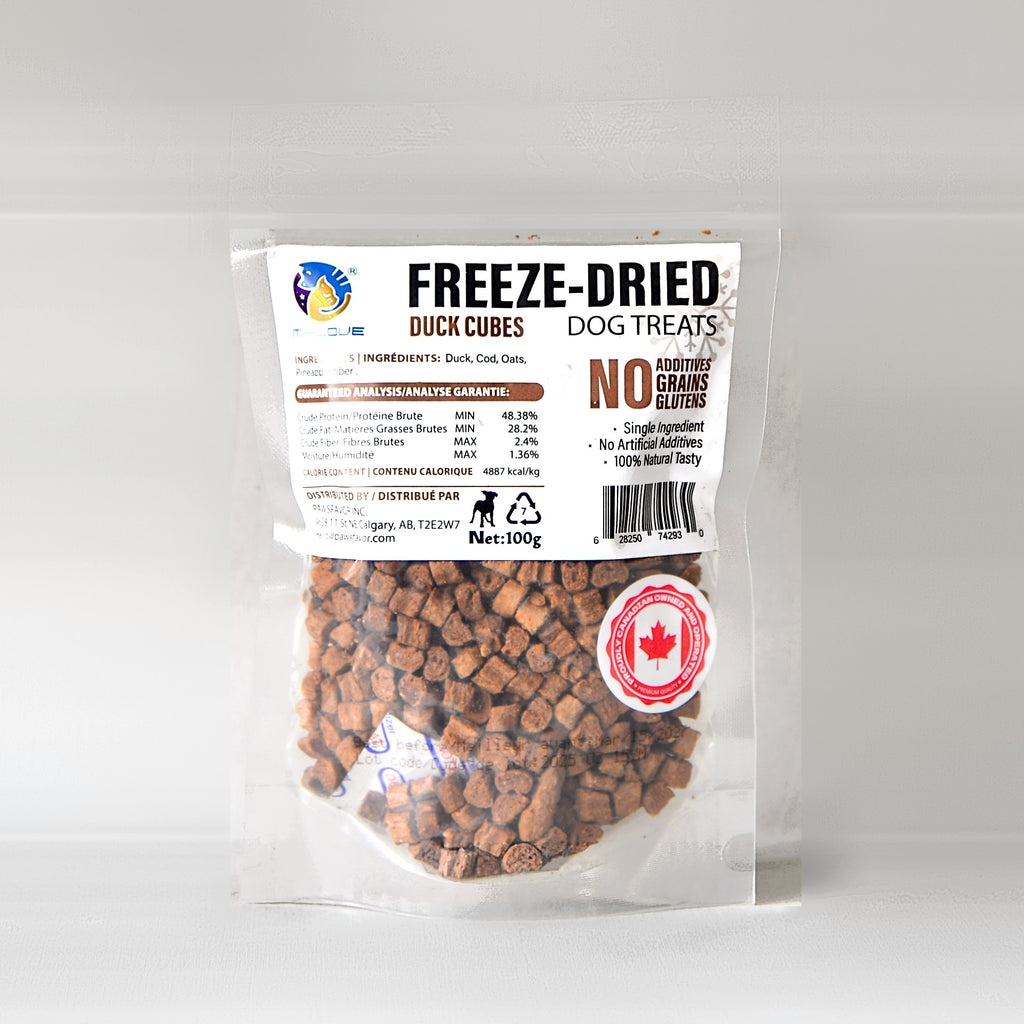 Freeze-Dried Duck Cubes for Dogs & Cats – 100 g