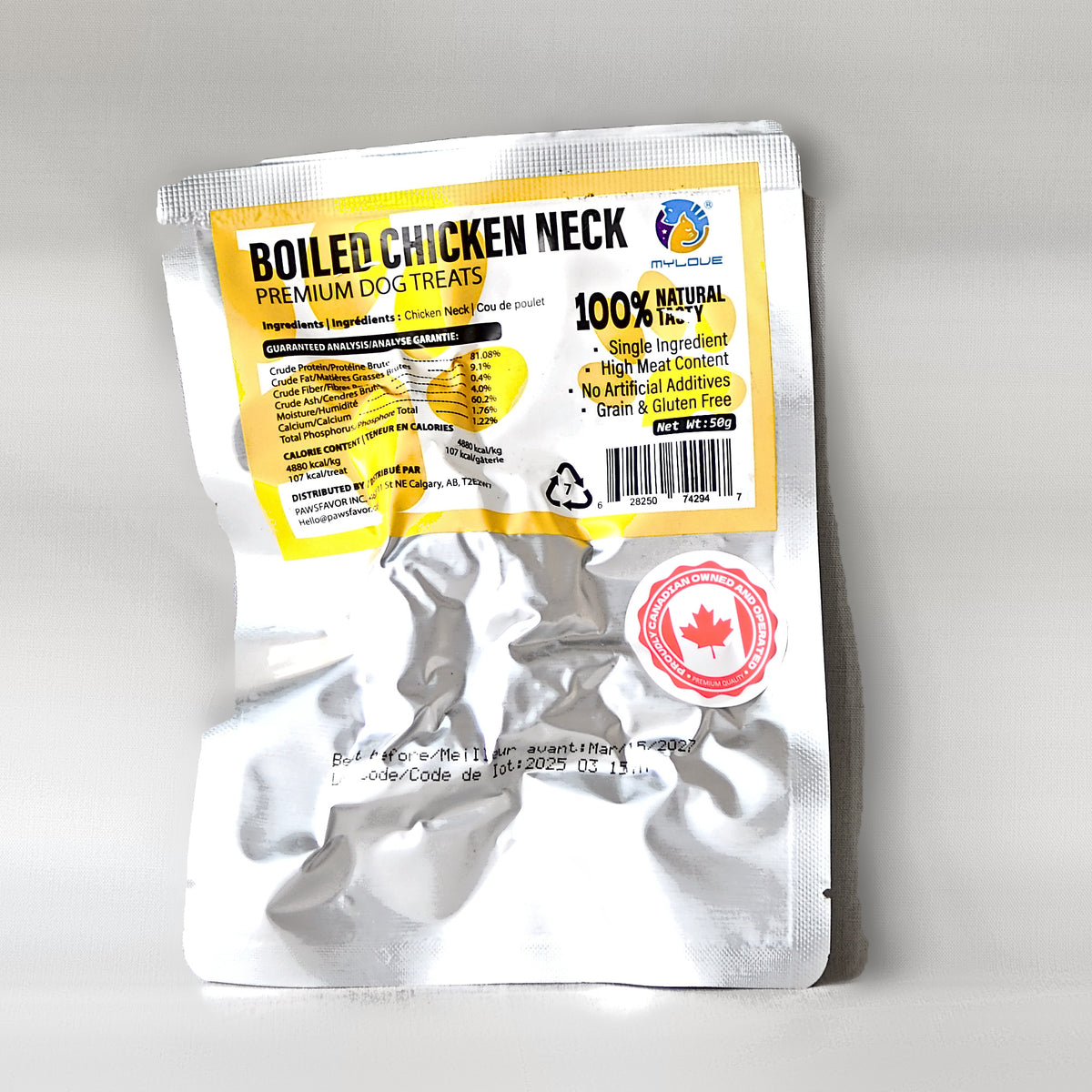 Boiled Chicken Neck Pieces for Dogs & Cats – 50 g